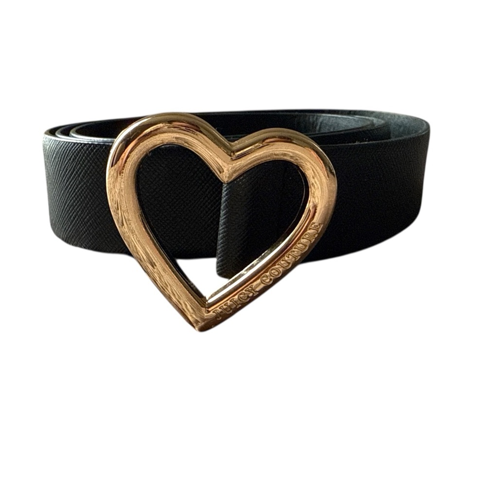 Juicy couture Heart-Shaped Buckle Black Belt size M/L